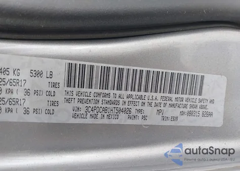 2017 Dodge Journey Se из США, поврежденный, VIN 3C4PDCAB1HT504026